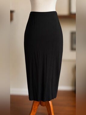 NWT Vince Camuto Black Essential Knit Midi Pencil Skirt Medium